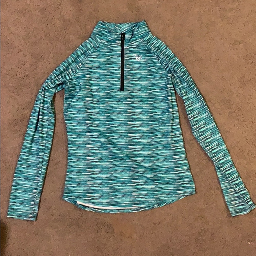 teal active half zip